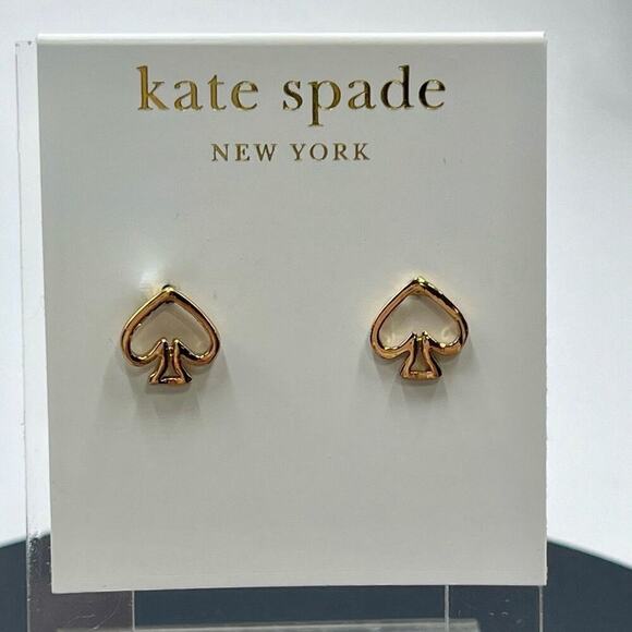 Kate Spad Jewelry - Kate Spade Gold Plated Open Spade Stud Earrings New